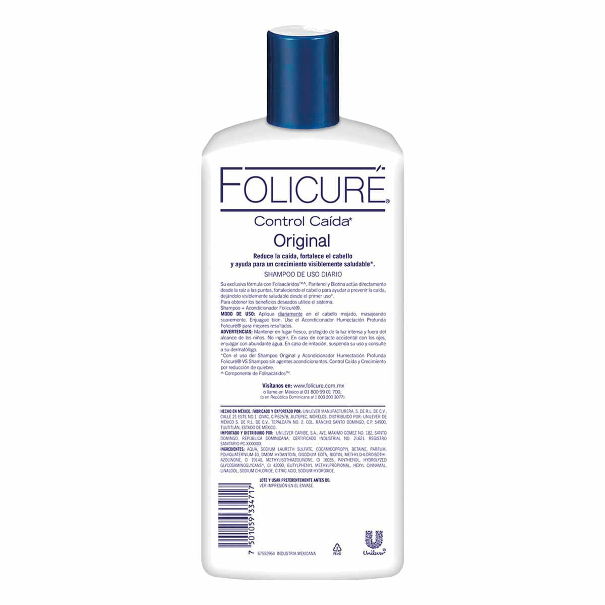 Folicuré Original Shampoo 700 ml - back label