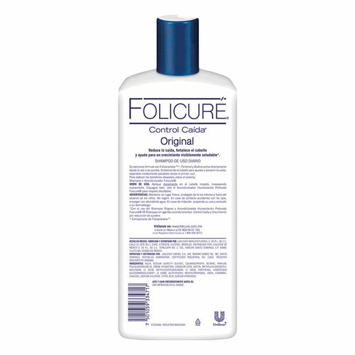 Folicuré Original Shampoo 700 ml - back label
