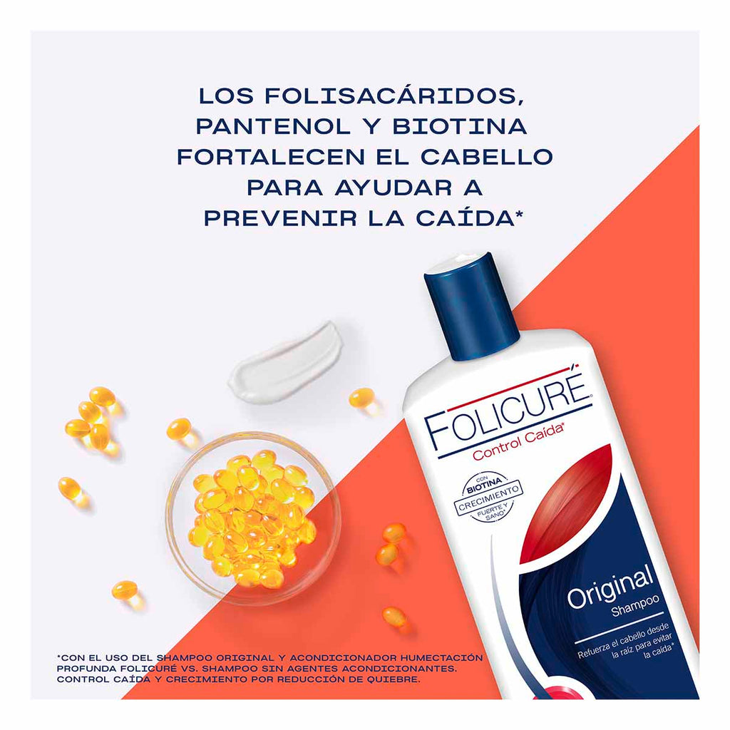 Folicuré Control Caída shampoo imported from Mexico